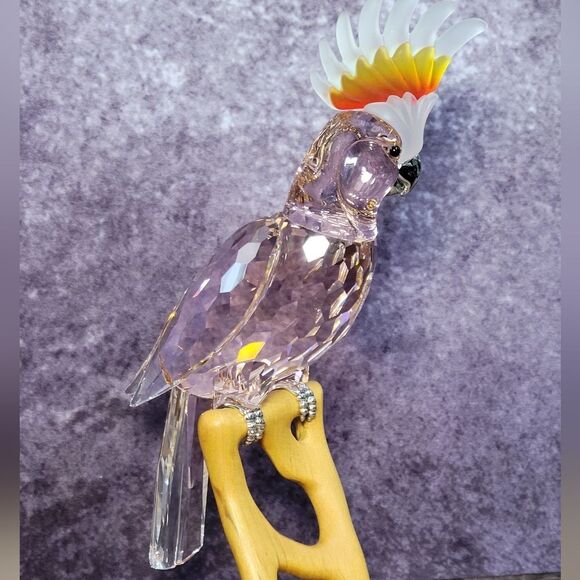 Swarovski Crystal Pink Cockatoo Figurine Cryatal Paradise Birx Collection - Picture 10 of 16